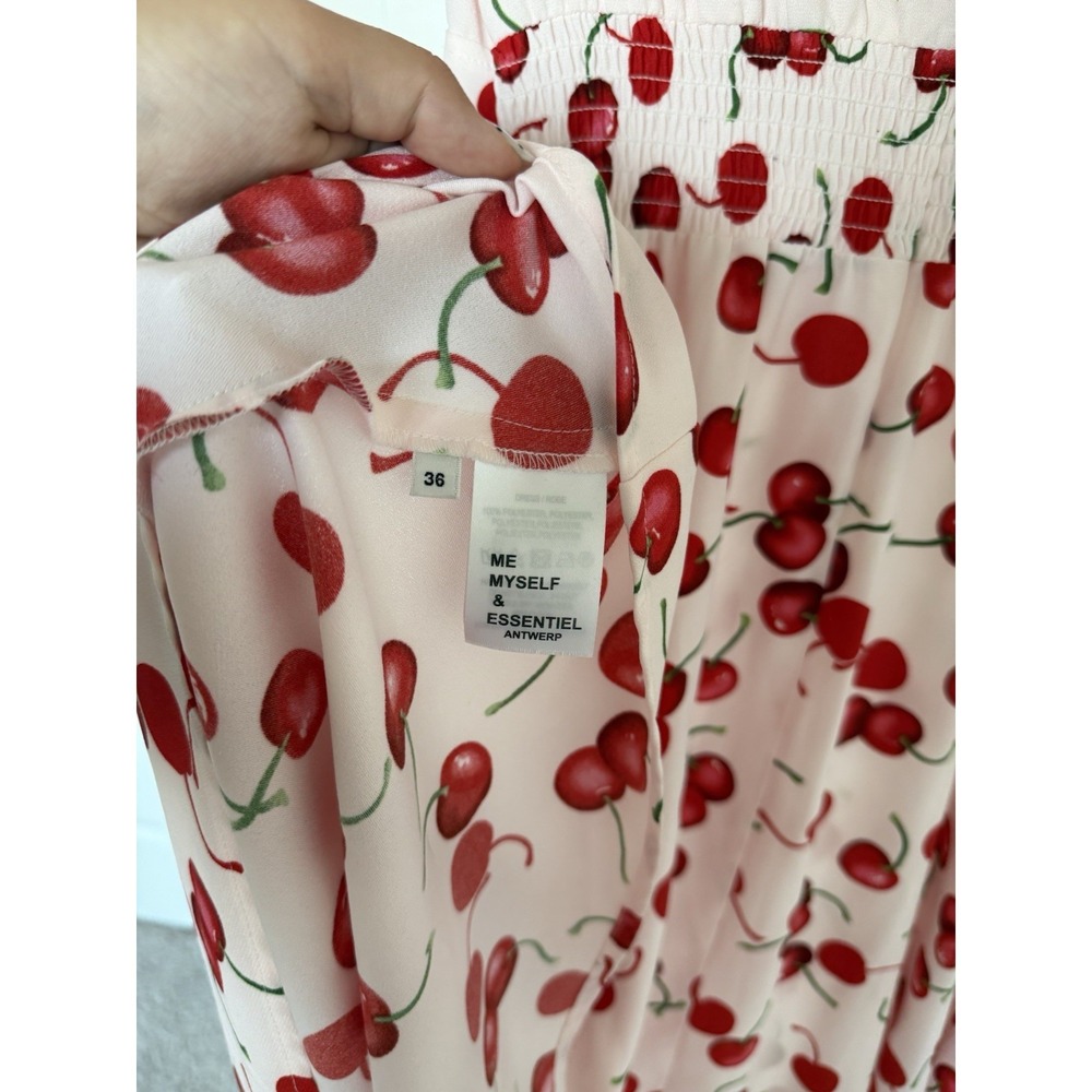 Essentiel Antwerp cherry print midi dress Size 36 US S - Picture 5 of 5